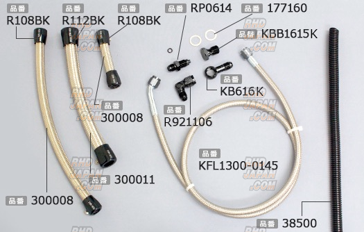 キノクニ シルビア系(#PS13) パワステホース 4点セット KPN-010 キノクニ シルビア系(#PS13) パワステホース 4点セット KPN-010